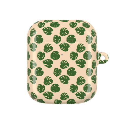 Monstera Pattern AirPod Case