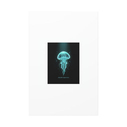Bioluminescent Jellyfish Art Canvas | Deep Sea Aesthetic, Neon Glow