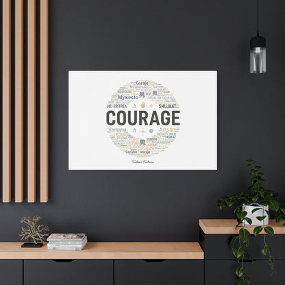 Courage Word Cloud Canvas | Fresh-Start Minimalism art print
