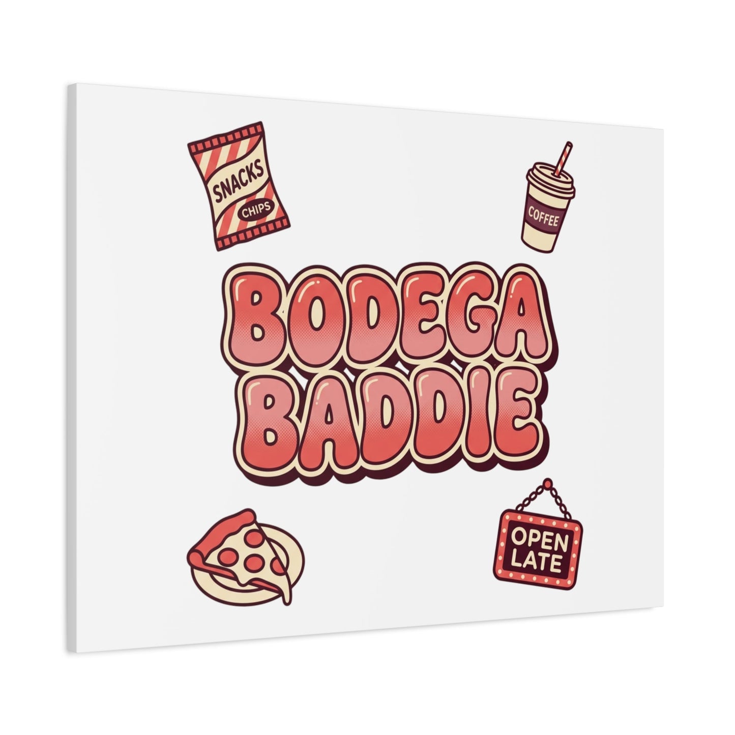 Bodega Baddie Matte Canvas, Stretched | NYC Y2K Corner Store Vibes