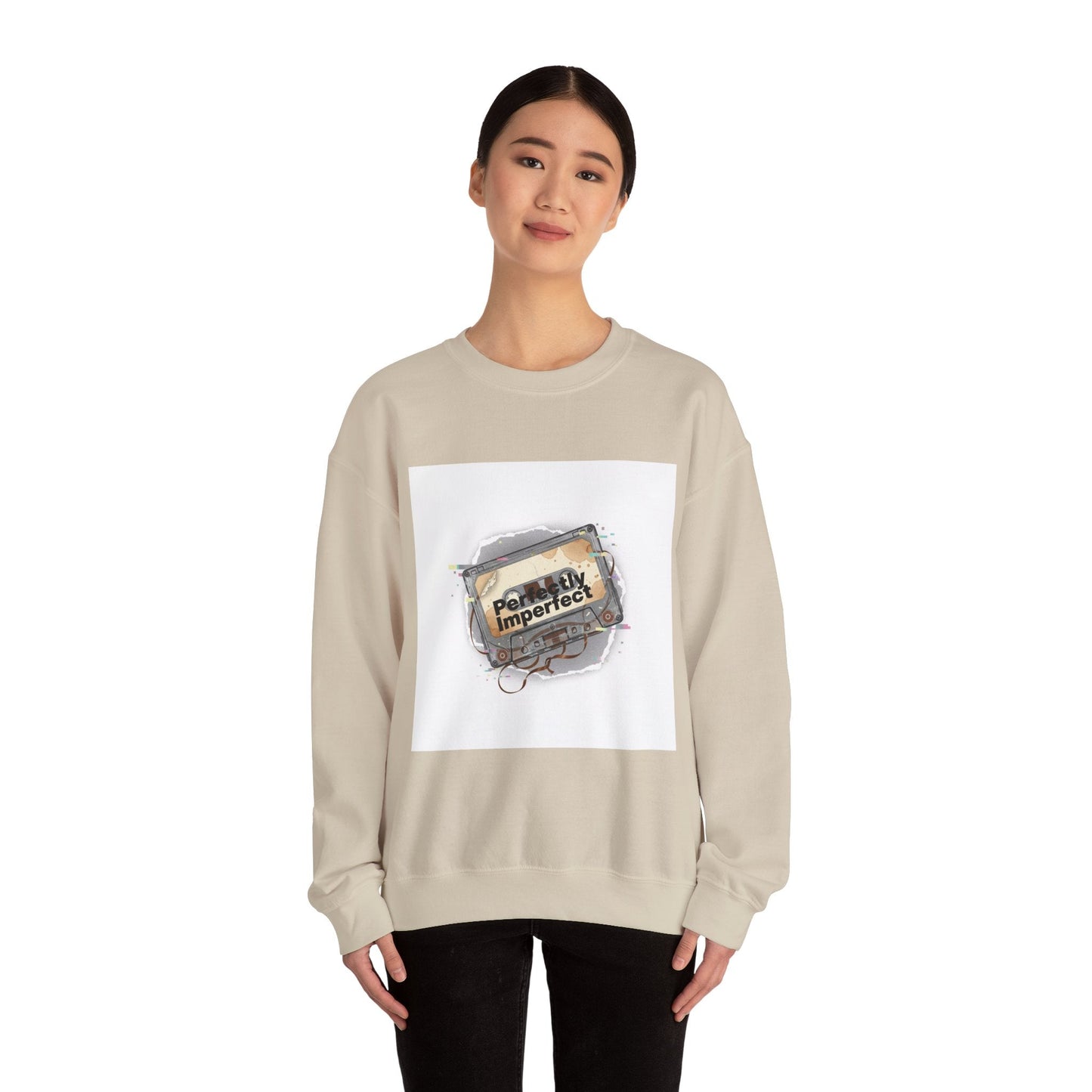 Glitch Tape 'Perfectly Imperfect' Sweatshirt | Analog Error, VHS Static
