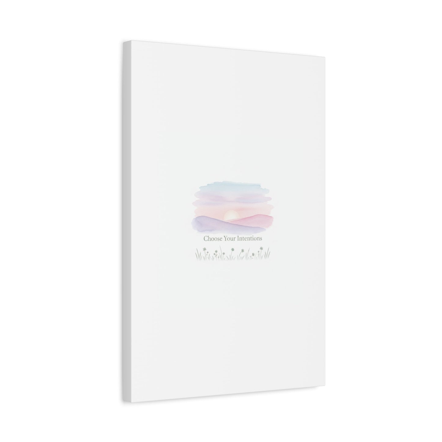 Choose Your Intentions Canvas, soft wellness poster, pastel gradient mindfulness art
