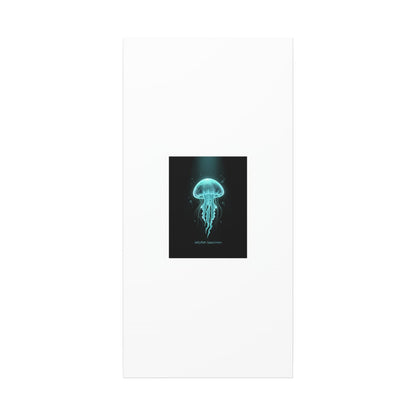 Bioluminescent Jellyfish Art Canvas | Deep Sea Aesthetic, Neon Glow