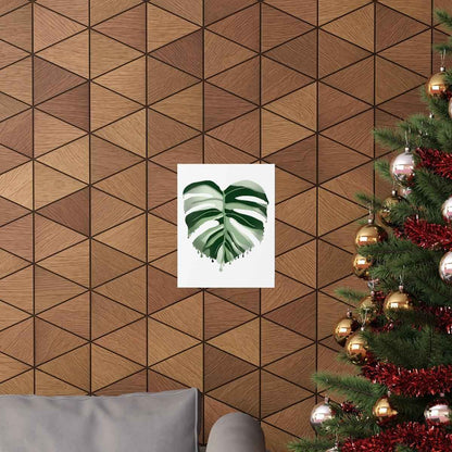 Melting Monstera Albo Botanical Print – Unframed Wall Art