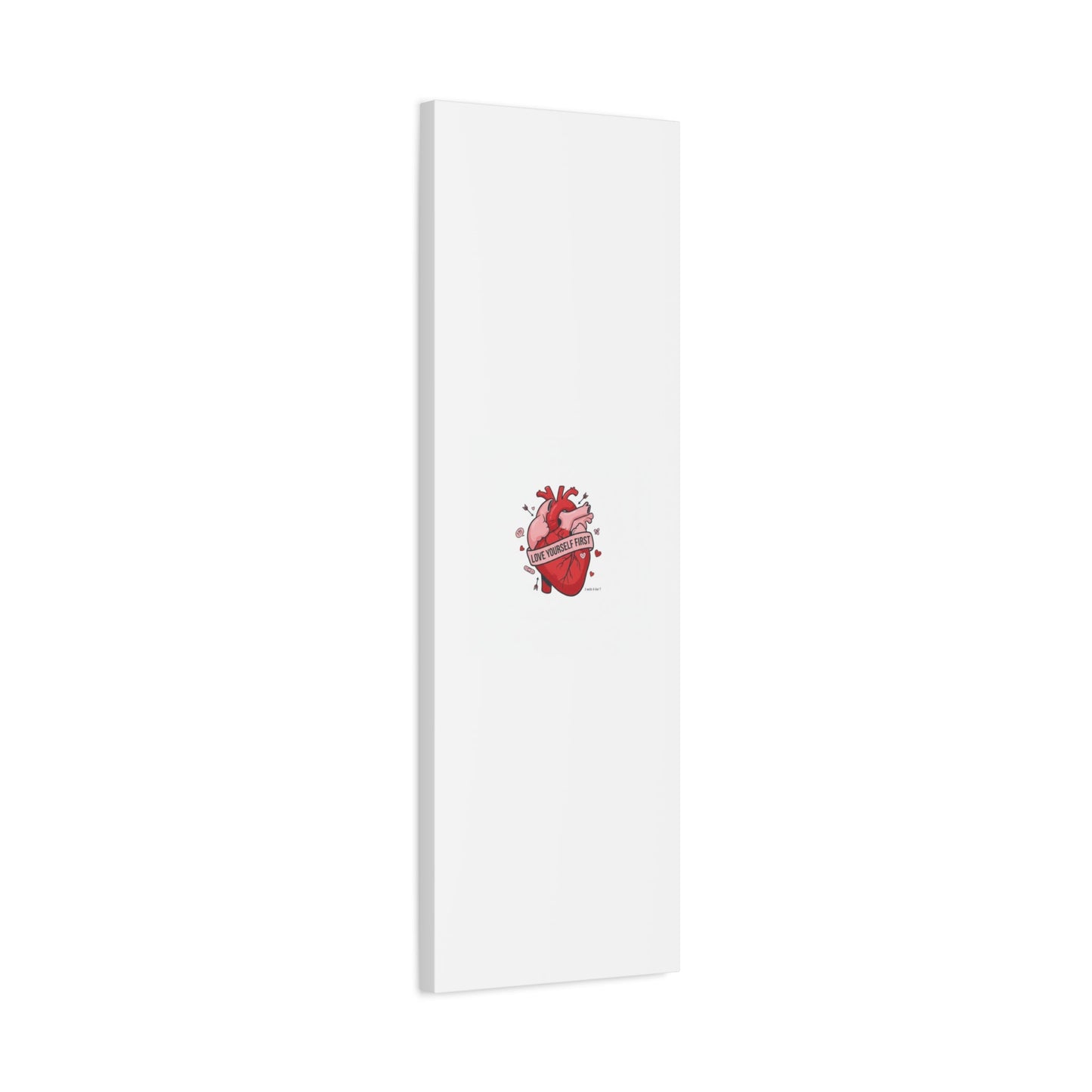 Love Yourself First Canvas, Hearts-with-a-Twist, Anti-Valentine Art