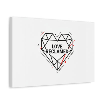 Love Reclaimed Canvas | modern heart design, minimalist love icon