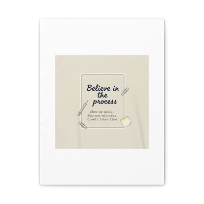 Believe in the Process Canvas | analogue note to self, handwritten reminder décor