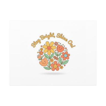 Stay Bright Shine On Canvas | Hopecore, Radical Optimism Wall Art