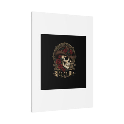 Ride or Die Skull Canvas | Western Skull Art, Gothic Americana
