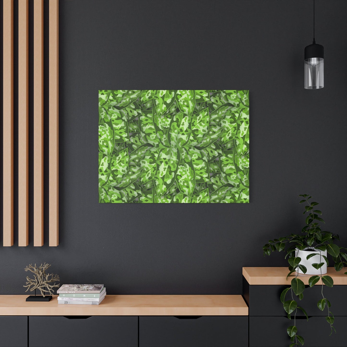 Aglaonema Pictum Canvas Print – Botanical Wall Art