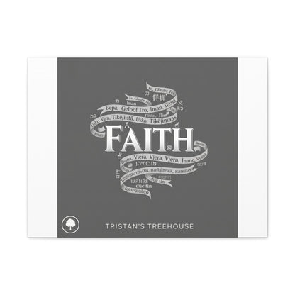 handwritten faith ribbon Canvas | sketch aesthetic, doodle design