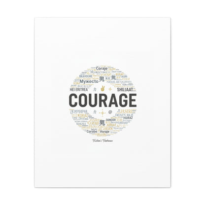 Courage Word Cloud Canvas | Fresh-Start Minimalism art print