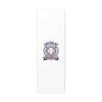 United by Baseball Canvas | Patriotic Baseball Graphic, Red White Blue Wall Art