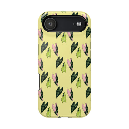 Alocasia Pattern Phone Case – Dual Layer Protective Cover