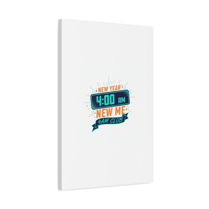 4AM Club New Year Graphic Canvas | Holiday Party Novelty, Festive New Year Decor