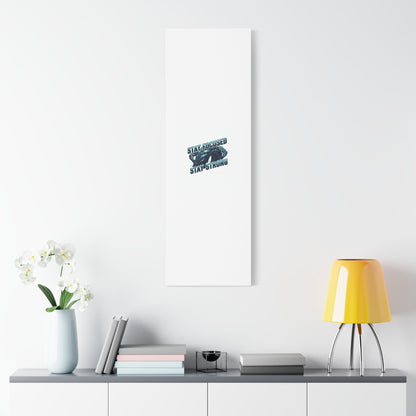 Stay Focused Stay Strong Canvas | Winter Workout Motivational Wall Art