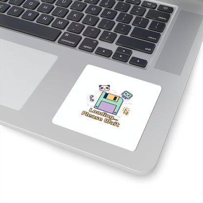 Loading Please Wait Floppy Disk Sticker | Old Internet Aesthetic, 90s Web Nostalgia