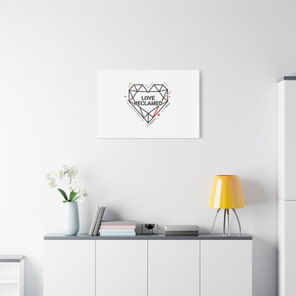 Love Reclaimed Canvas | modern heart design, minimalist love icon