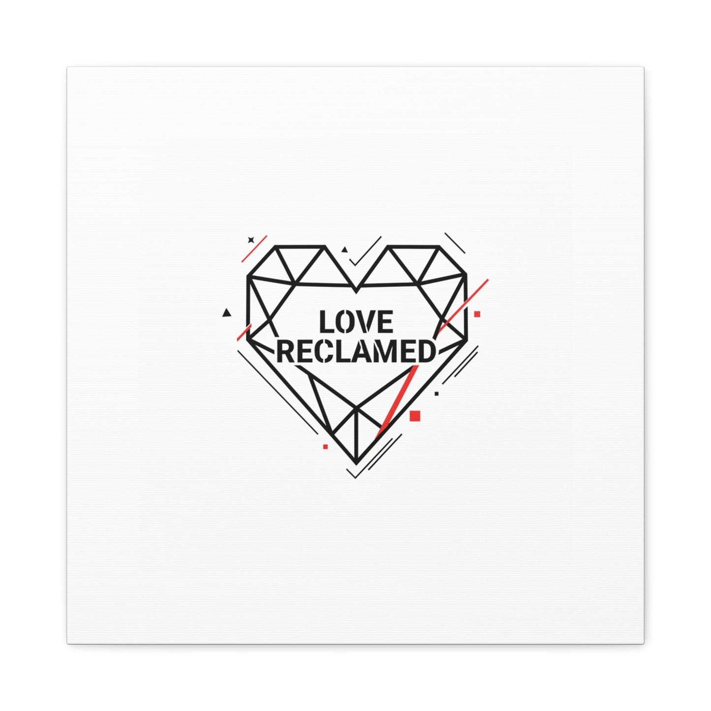 Love Reclaimed Canvas | modern heart design, minimalist love icon