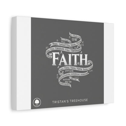 handwritten faith ribbon Canvas | sketch aesthetic, doodle design