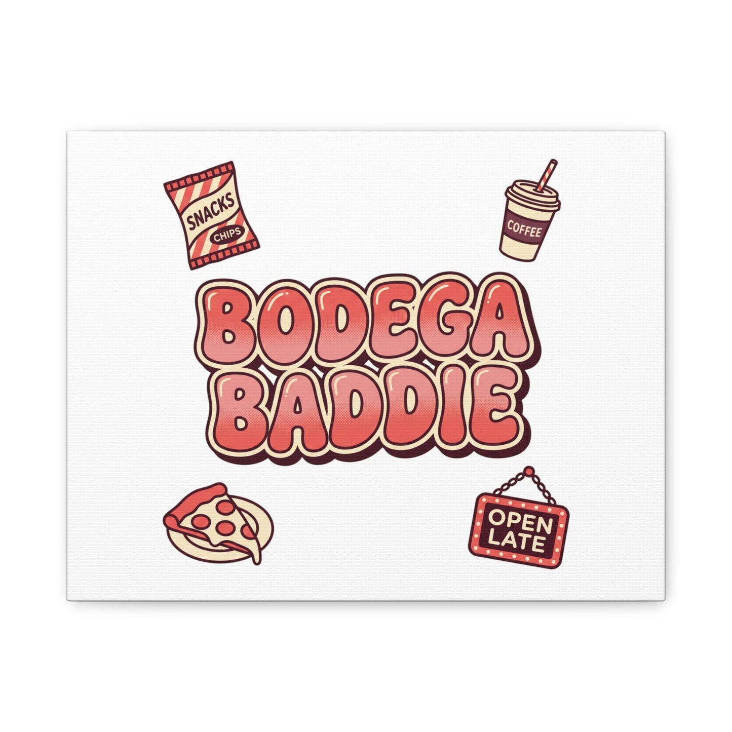 Bodega Baddie Matte Canvas, Stretched | NYC Y2K Corner Store Vibes