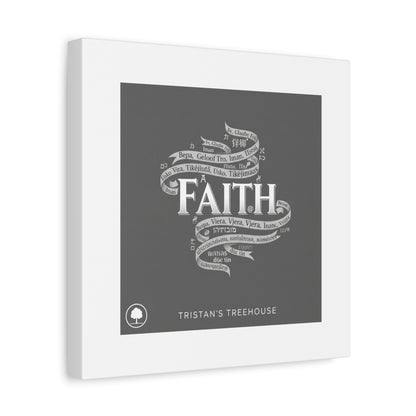 handwritten faith ribbon Canvas | sketch aesthetic, doodle design