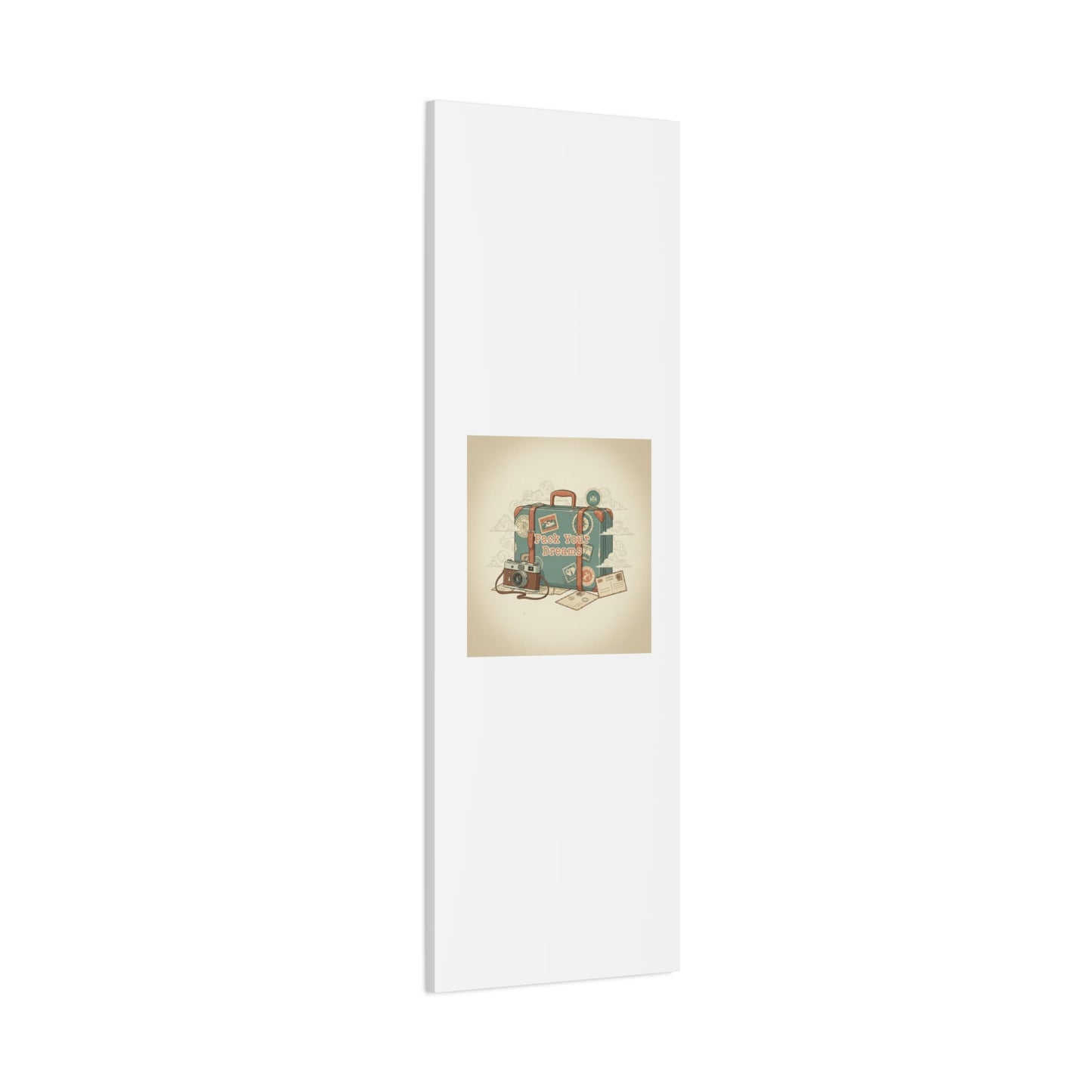 Pack Your Dreams Canvas | Retro Travel Postcard, Wanderlust Passport Stamp Art