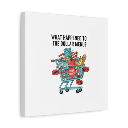 What Happened to the Dollar Menu? Canvas | Grocery Prices Meme, Price Shock Wall Art