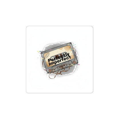 Perfectly Imperfect Cassette Sticker | Analog Error, glitch art sticker