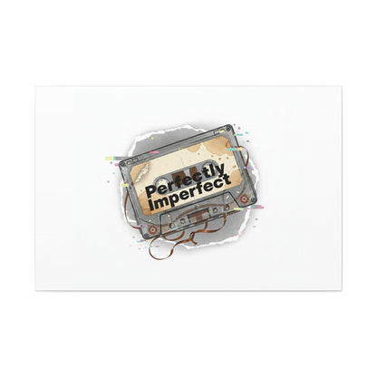 Perfectly Imperfect Cassette, Canvas Print | Analog Error, glitch art static