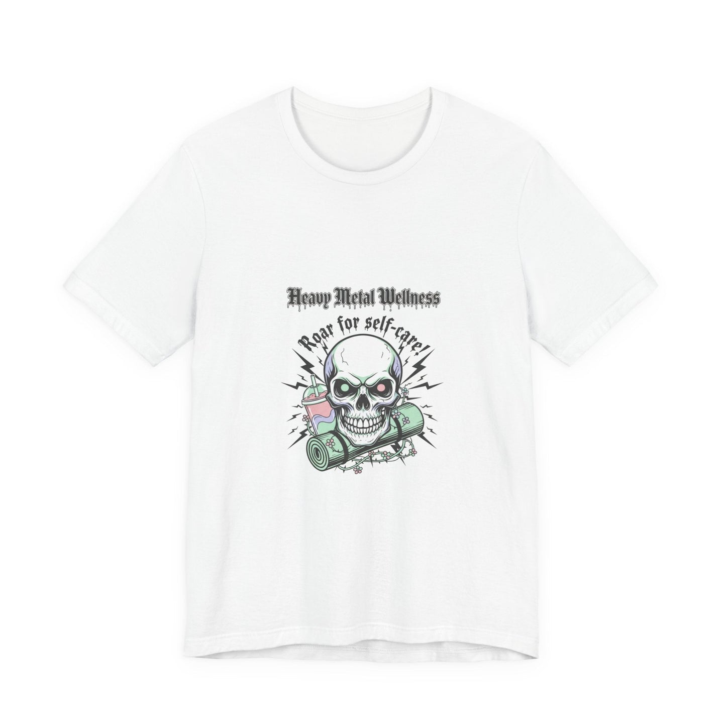 Heavy Metal Wellness Skull Tee | metal font shirt, gothic wellness quote