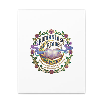 Romantasy Reader Canvas Print | enchanted bookish celestial gothic