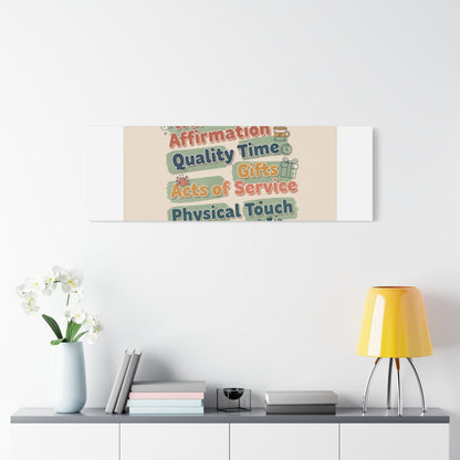 Love Languages List Matte Canvas Wall Art | love language meme, relationship humor