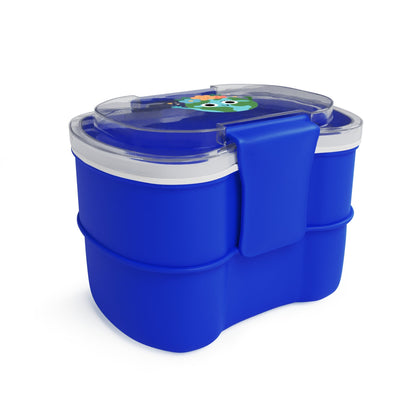 Earth Love Bento Box — Cute Two-Tier Kids Lunchbox with Floral Globe Design