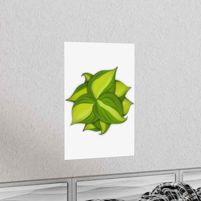 Philodendron Brasil Botanical Print – Unframed Wall Art