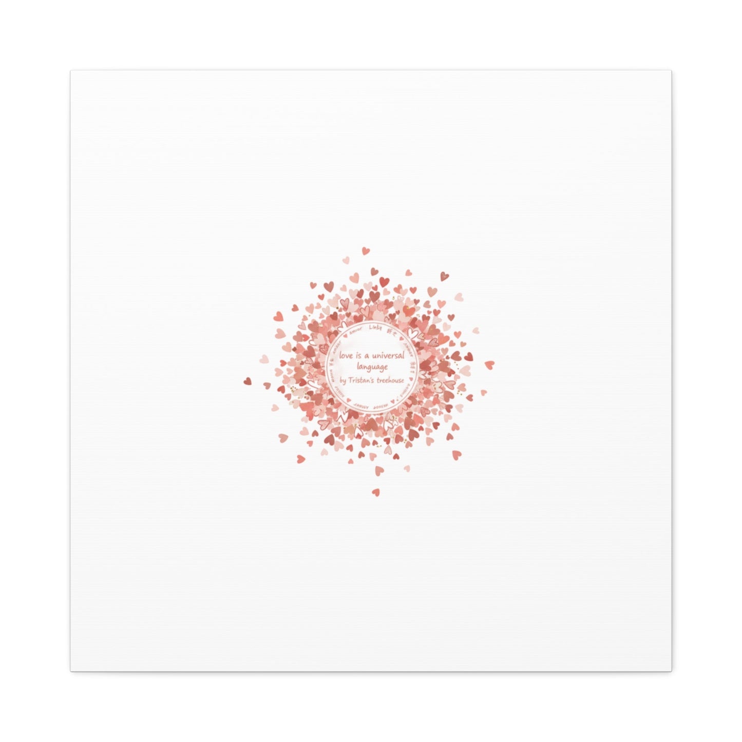 Tiny Heart Confetti Canvas | Matte Stretched Wall Art