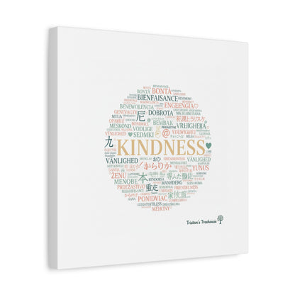 Kindness Word Cloud Canvas | Fresh Start Minimalist Wall Art