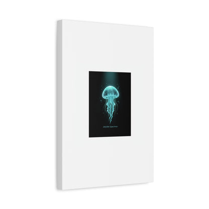 Bioluminescent Jellyfish Art Canvas | Deep Sea Aesthetic, Neon Glow