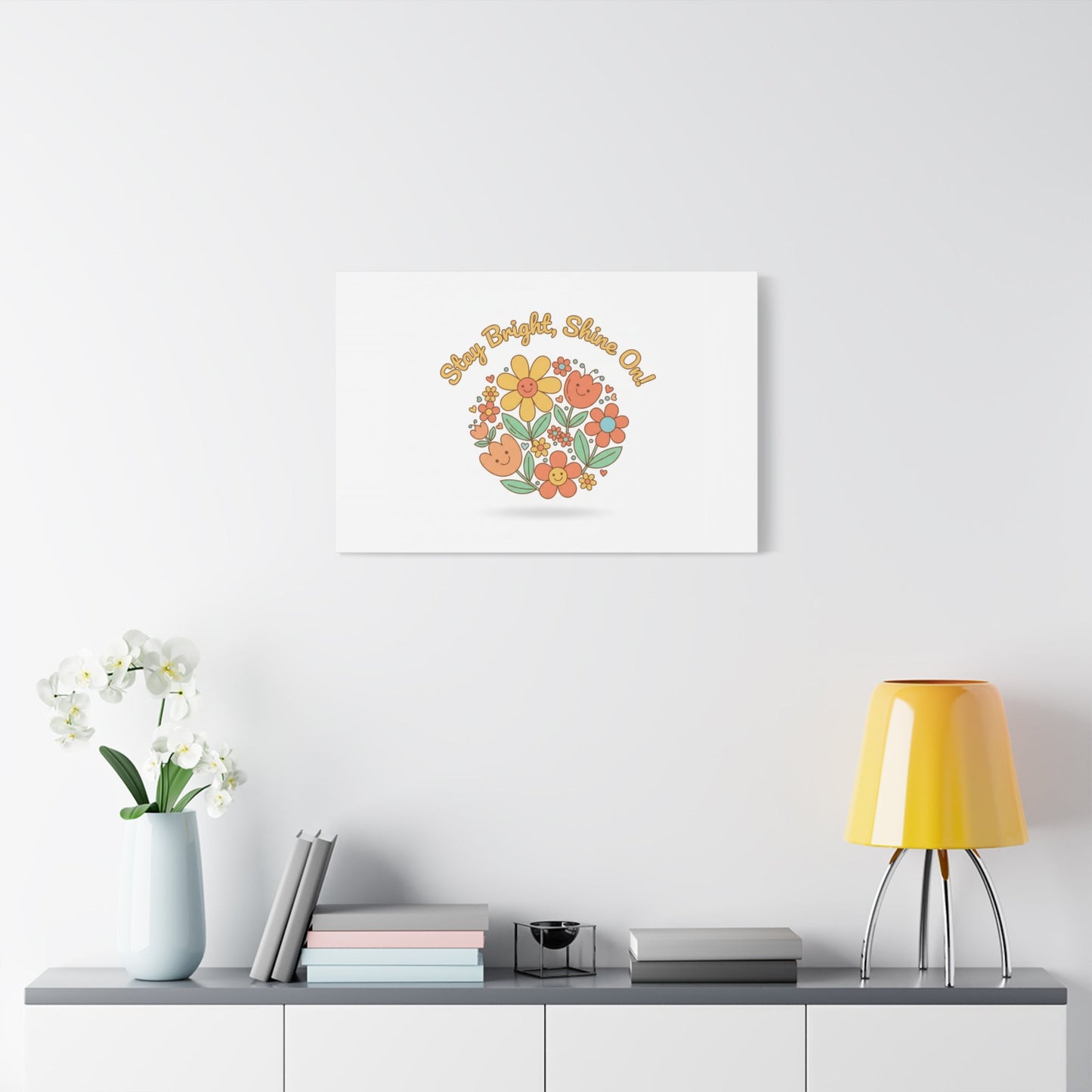 Stay Bright Shine On Canvas | Hopecore, Radical Optimism Wall Art