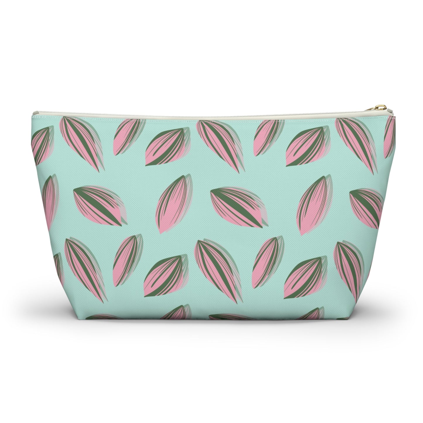 Tradescantia Nanouk Pattern Accessory Pouch – Makeup Bag With T-Bottom