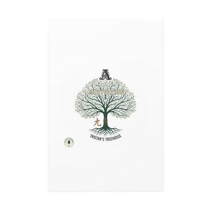 Handwritten Doodle Tree Canvas | Matte Stretched Wall Art