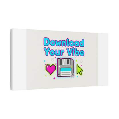 Download Your Vibe Canvas | Y2K Retro Tech, Pixel Floppy Disk Poster