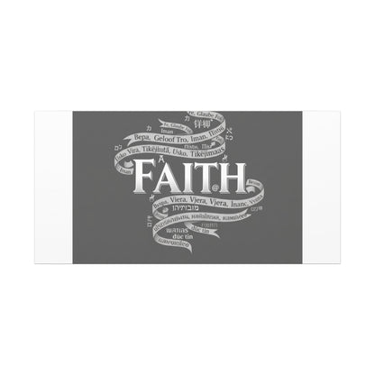 handwritten faith ribbon Canvas | sketch aesthetic, doodle design