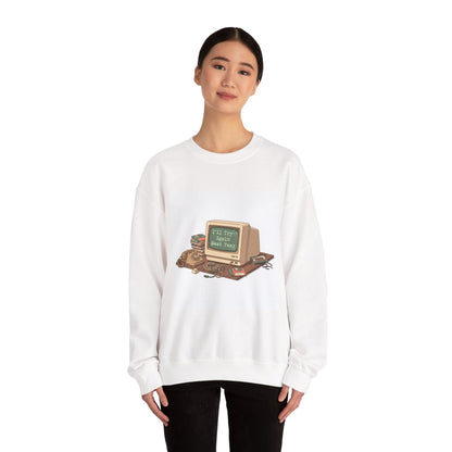 I’ll Try Again Next Year Crewneck Sweatshirt | Resolution Joke, Retro Computer