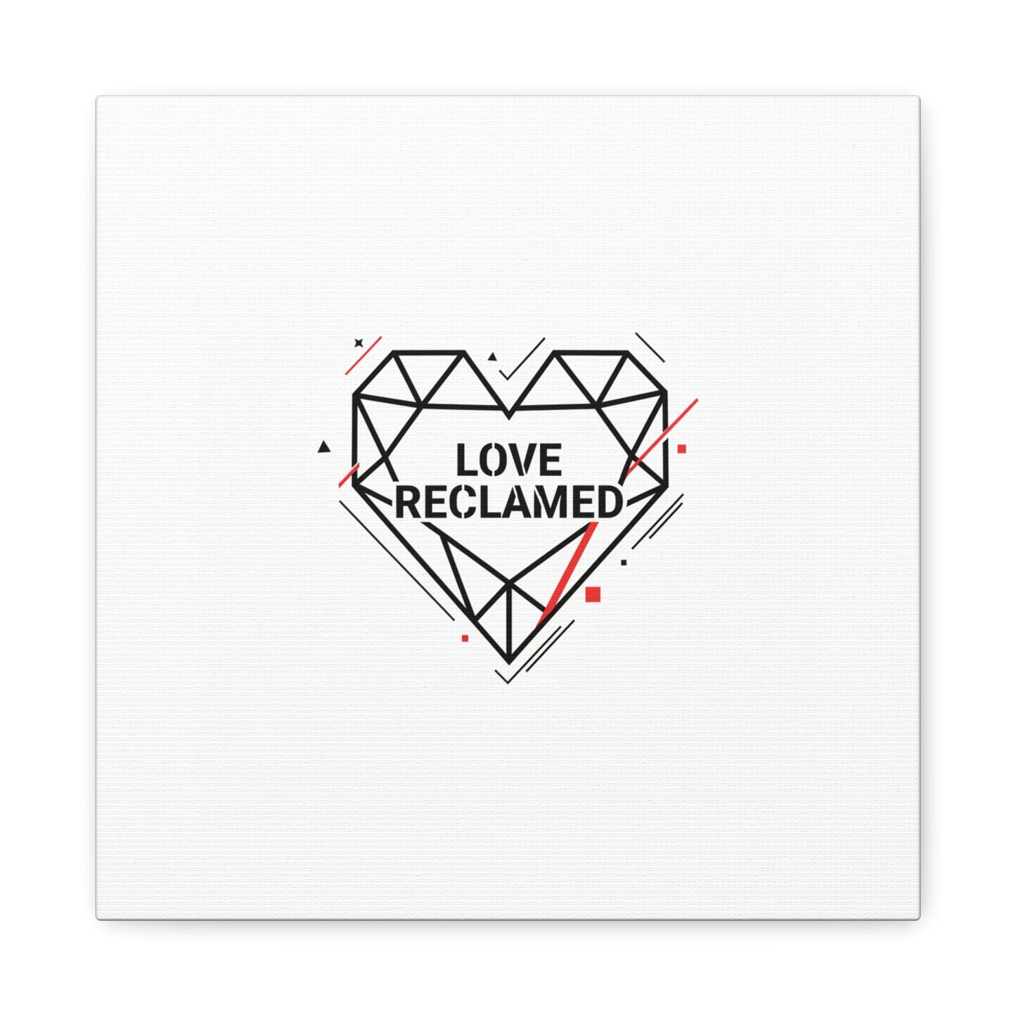 Love Reclaimed Canvas | modern heart design, minimalist love icon