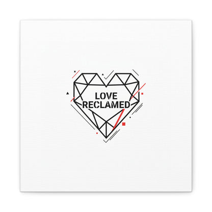Love Reclaimed Canvas | modern heart design, minimalist love icon