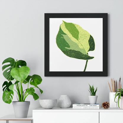 Manjula Pothos Illustrated Framed Print – Botanical Wall Art