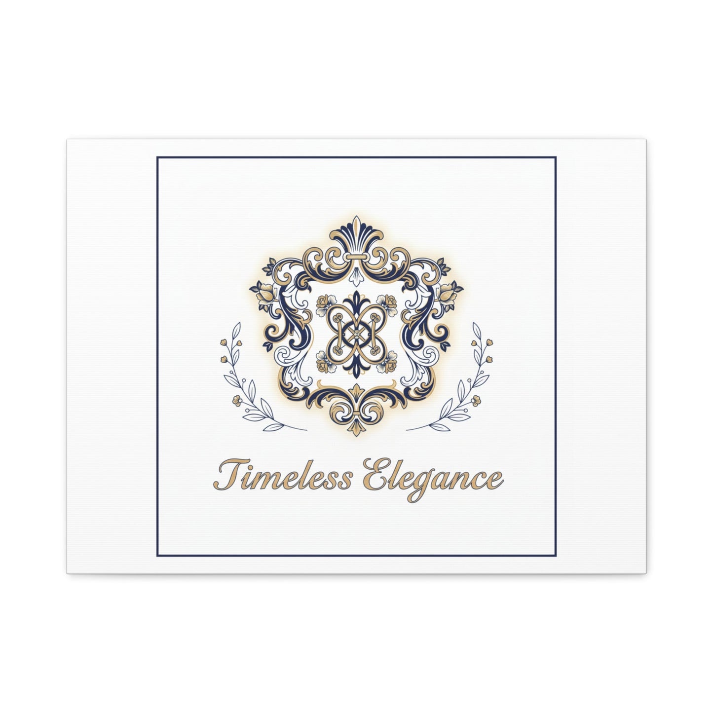 Ornate Brooch Emblem Canvas | Vintage Formalwear Accents, Baroque Print