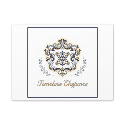 Ornate Brooch Emblem Canvas | Vintage Formalwear Accents, Baroque Print