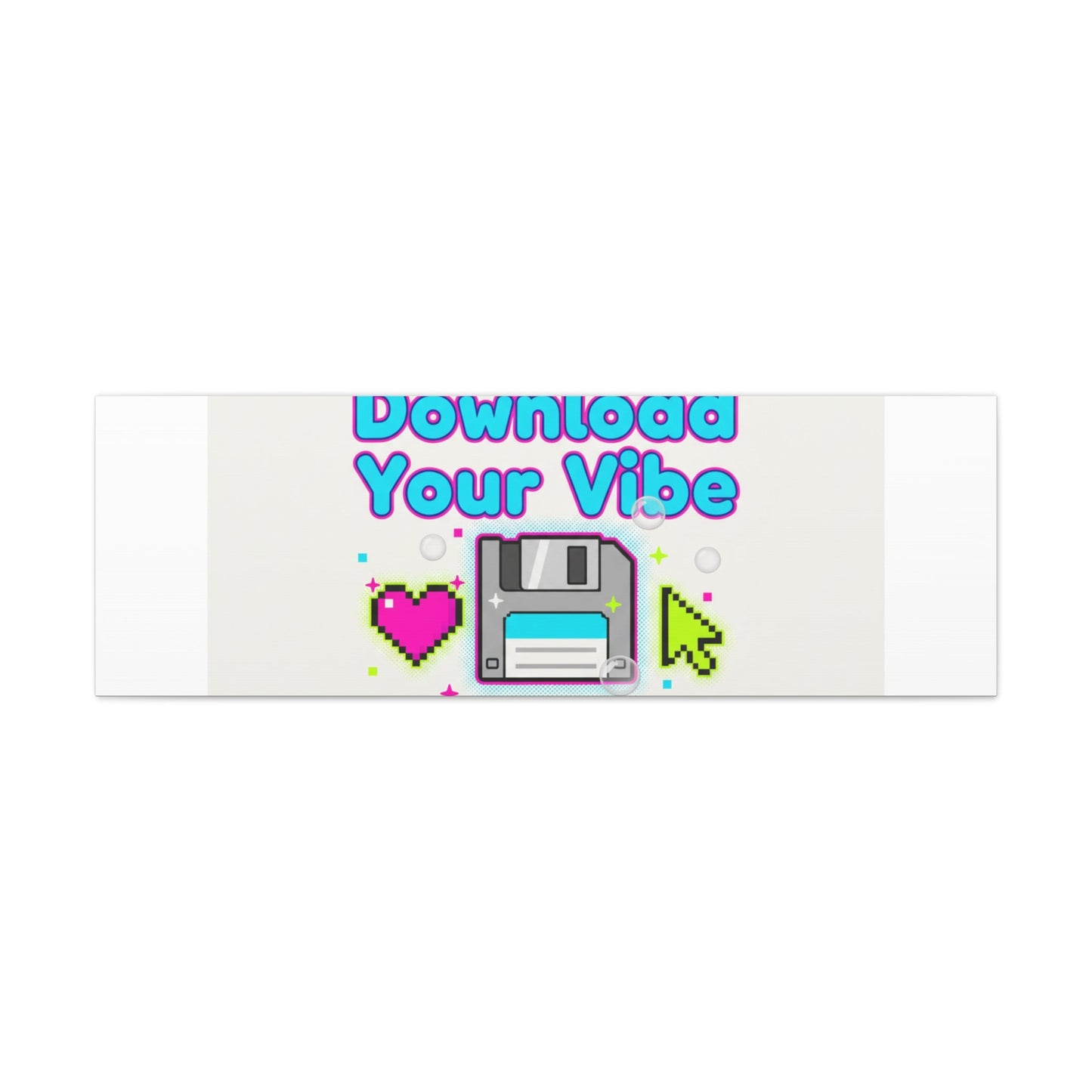 Download Your Vibe Canvas | Y2K Retro Tech, Pixel Floppy Disk Poster